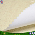 Tissu de rideau de lin en polyester poli aveugle de revêtement en caoutchouc à partir de l'usine textile textile